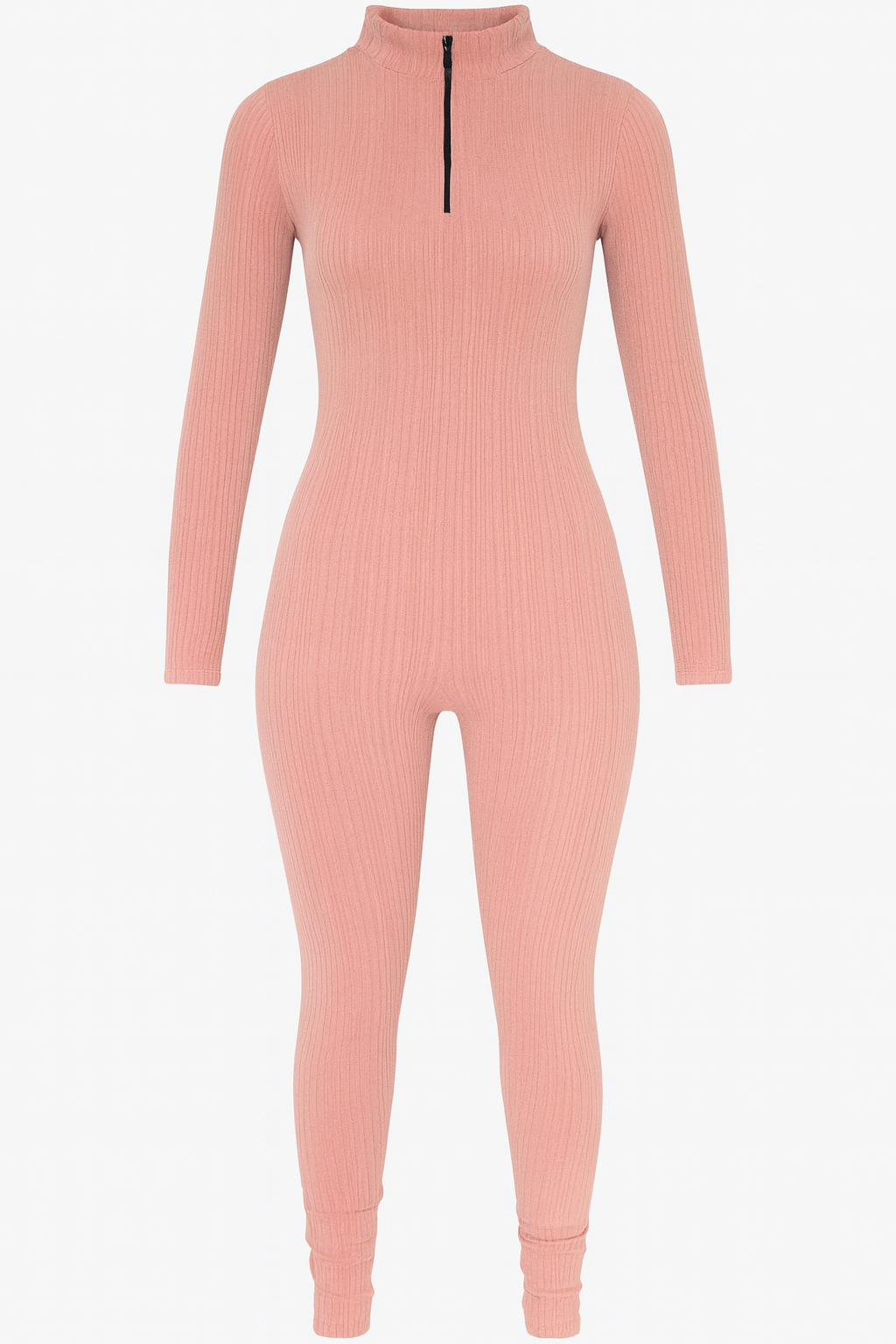 Zammi FRONT ZIP JUMPSUIT in Pink - Lifestyle Image
